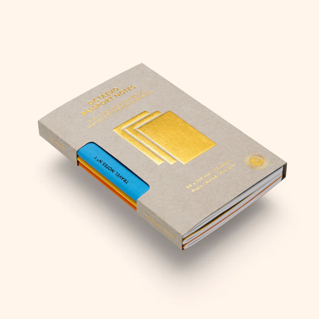 Octaevo - Passport Travel Notes - Set de 3 Libretas lisa, rayada y con malla de puntos A6 (9 x 13,5cm) - Image 3