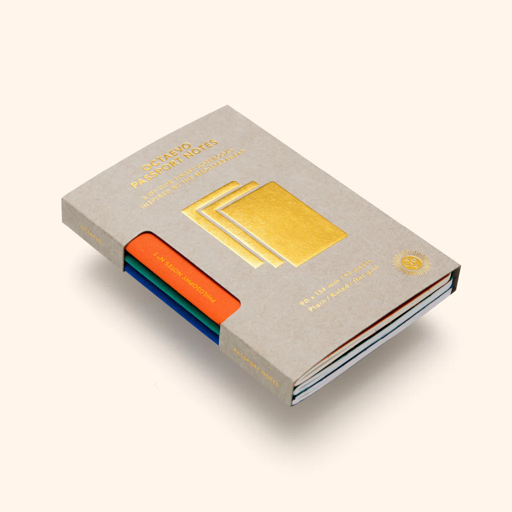 Octaevo - Passport Philosophy Notes - Set de 3 Libretas lisa, rayada y con malla de puntos A6 (9 x 13,5cm) - Image 3